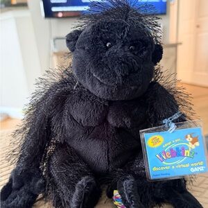 New Webkinz Gorilla Plush with Unused Sealed Code Tag HM040 Ganz